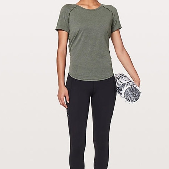 Lululemon Tie Back Short Sleeve Shirt (4) | green - Picture 6 of 6